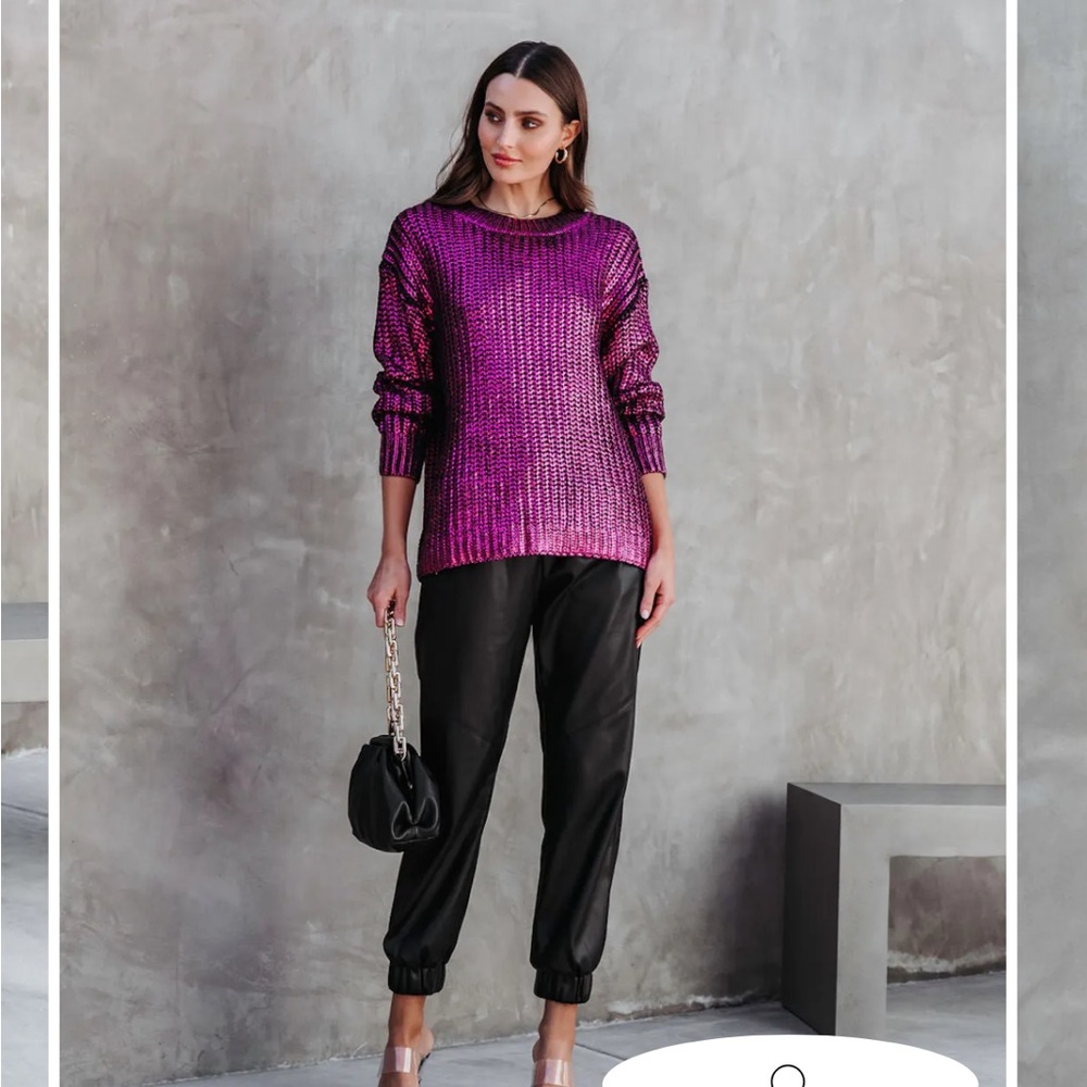 NWT Vici metallic sweater XSM